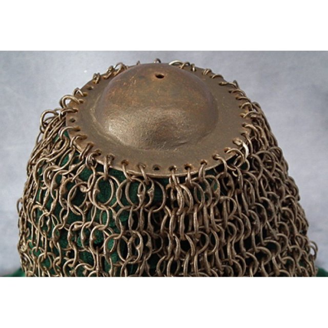 Antique Kula Zirah Indo Persian Islamic Chainmail Helmet 17th century