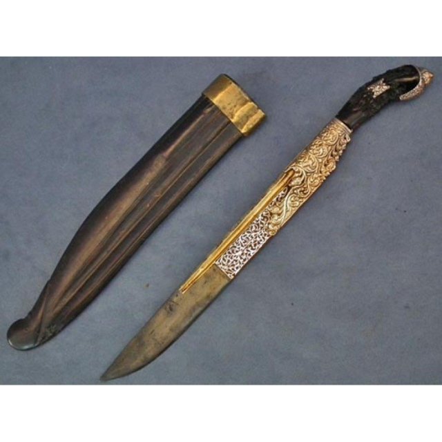 Antique Ceylonese Sinhalese dagger Piha - kaetta 17th century