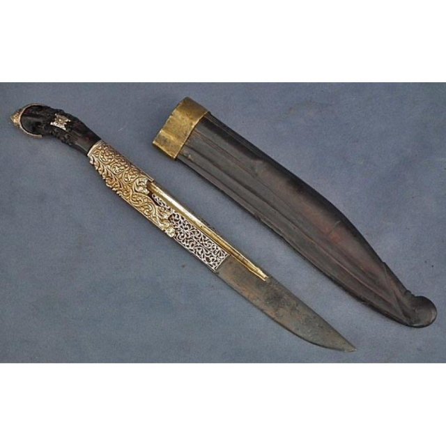 Antique Ceylonese Sinhalese dagger Piha - kaetta 17th century