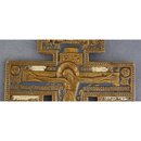 Antique 19th century Russian orthodox Brass and Enamel Cross