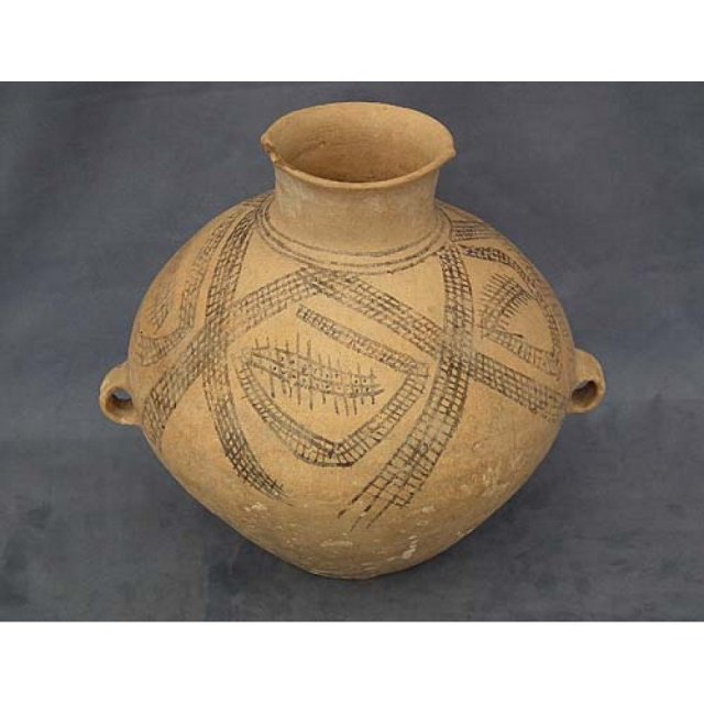 Antique Chinese Yangshao Neolithic Ancient Amphora
