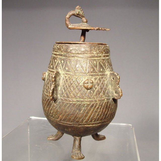 Antique Indian Bronze Jar 19th Century India