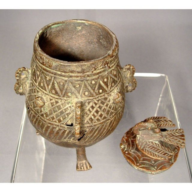 Antique Indian Bronze Jar 19th Century India