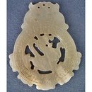Antique Chinese Qing Dynasty Jade Pendant with Lion