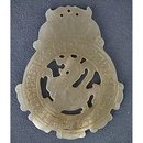 Antique Chinese Qing Dynasty Jade Pendant with Lion