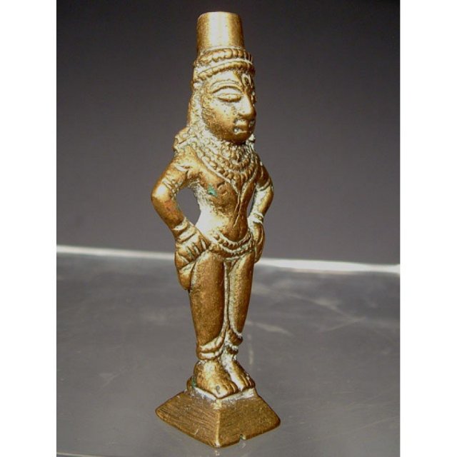 Antique Indian Hindu Brass Deity Amulet 18th - 19th c