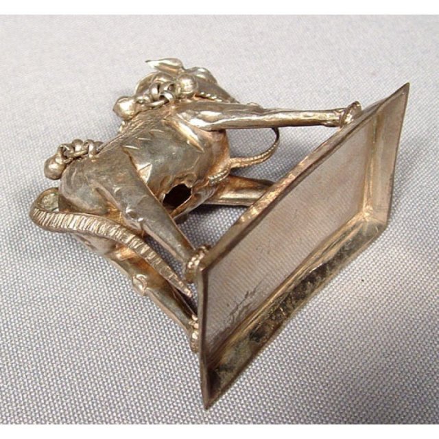 Antique Indian Silver Horse Of Shiva 18th - 19th c