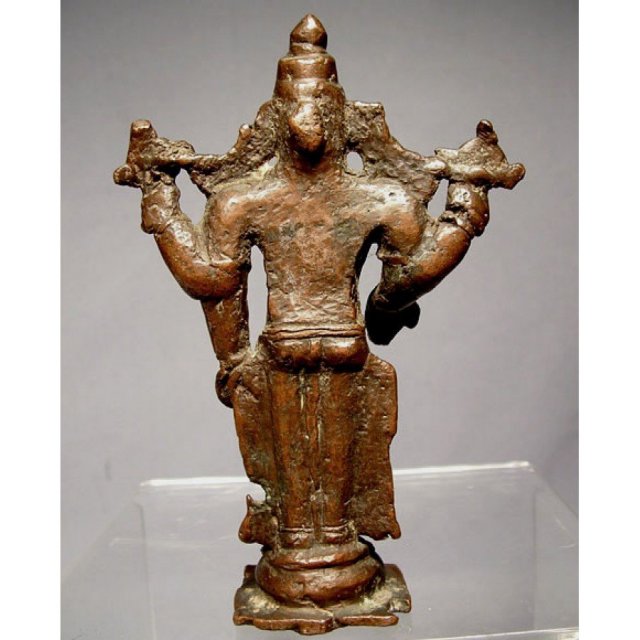 SOLD Indian Bronze figure of Vishnu 17th century