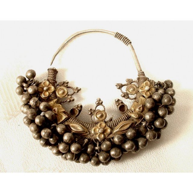 SOLD Antique Persian Islamic Silver Earrings 19th c