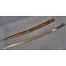 SOLD Antique Damascus Steel Turkish Ottoman Sword Yatagan Yataghan with Karabela Hilt