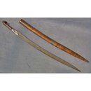 SOLD Antique Damascus Steel Turkish Ottoman Sword Yatagan Yataghan with Karabela Hilt