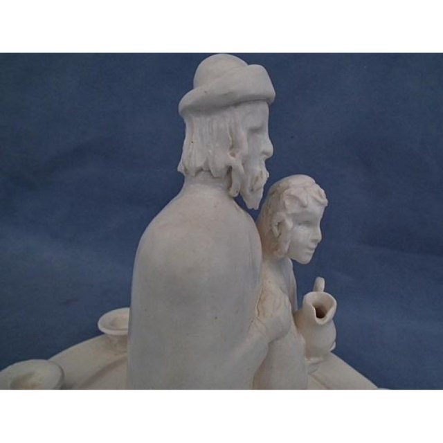 Jewish Hanukkah Menorah Porcelain sculpture by Bailey Stern Leslie