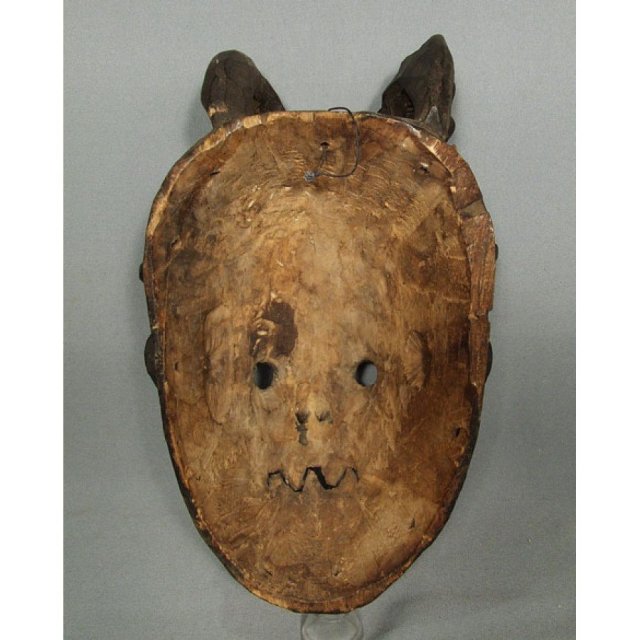 Antique African Horned Wooden Mask