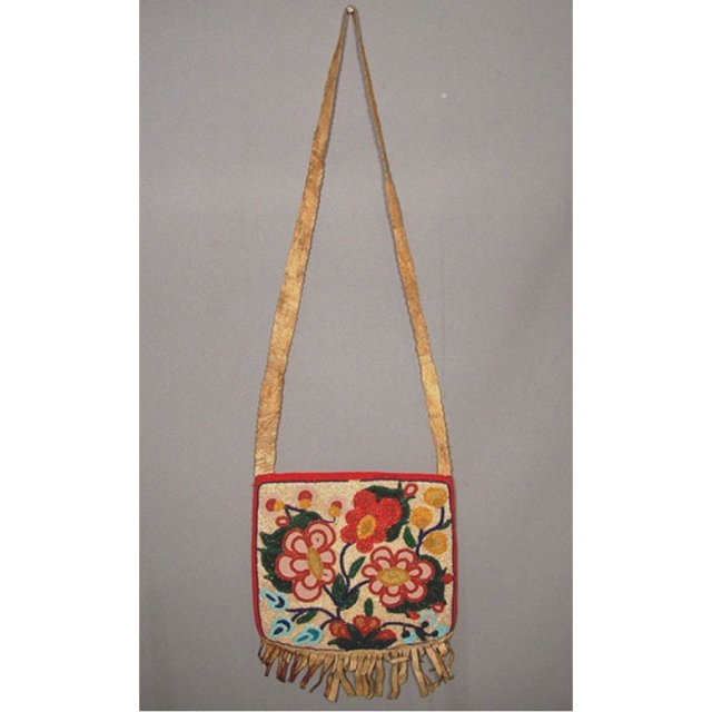 SOLD Antique American Indian Beaded Bag