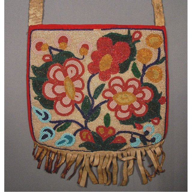 SOLD Antique American Indian Beaded Bag