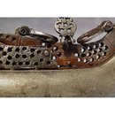 SOLD Antique 18th century Islamic Persian Gunpowder Flask Damascus Steel Wootz for gun