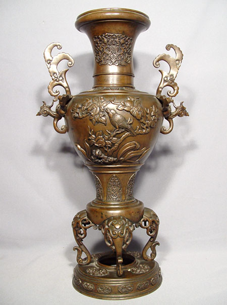 Antique Japanese Bronze Censer, Meiji Period