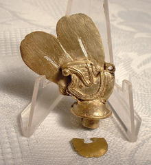 Pre-Columbian Tairona Gold Lip Plug