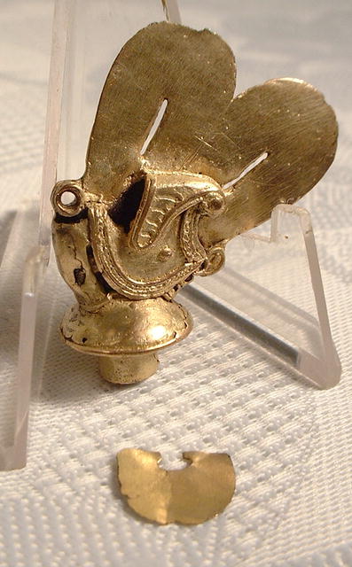 Pre-Columbian Tairona Gold Lip Plug
