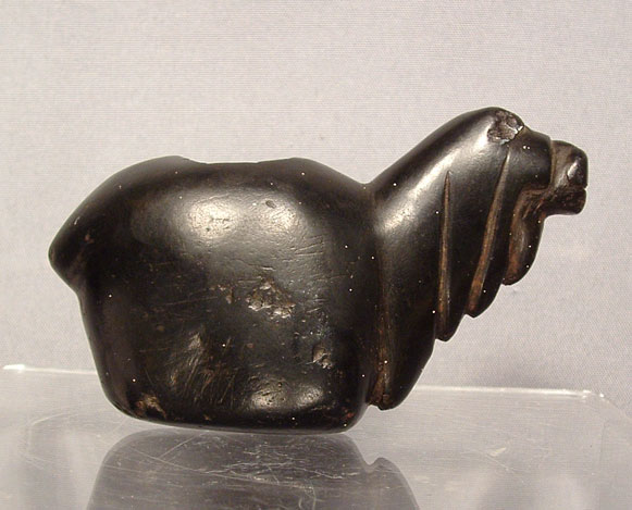 Pre Columbian Inca Black Stone Conopa Vessel