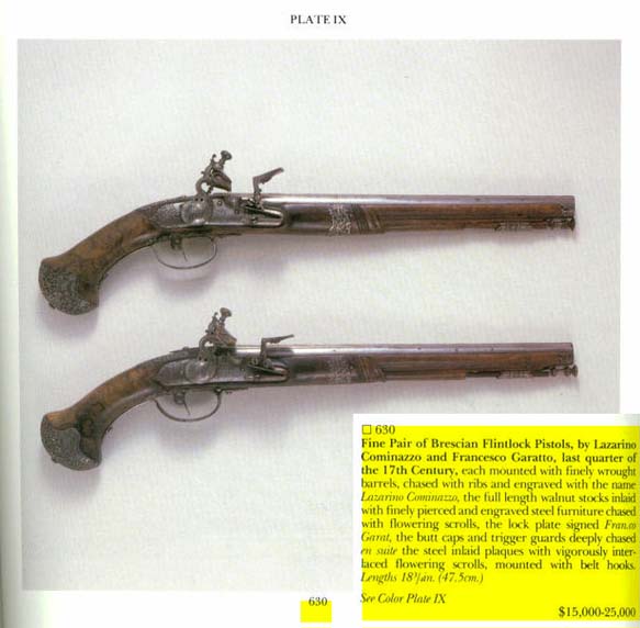 Rare Antique Pistol, Cominazzo Lazarino