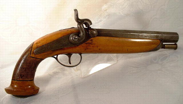 Antique Belgium Percussion Pistol, 19th cen