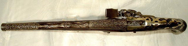 Antique Turkish Ottoman Pistol Gun, 18th cen