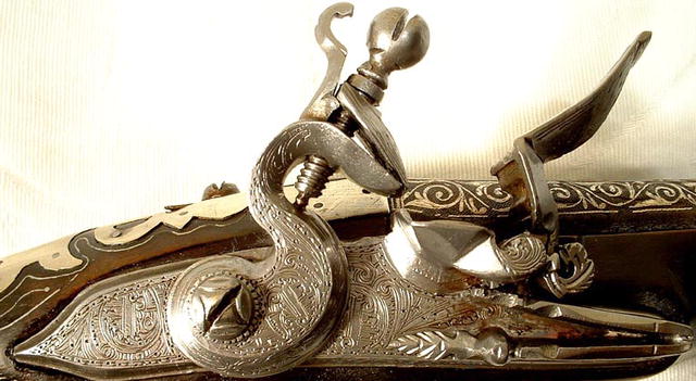 Antique Turkish Ottoman Pistol Gun, 18th cen