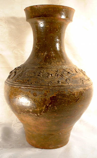 Ancient Hu Vase Han Dynasty (BC 206 -220 AD)