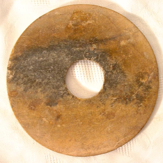 Antique Jade Disk Bi, Chinese Neolithic