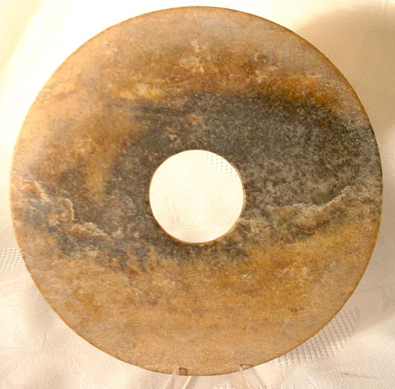 Antique Jade Disk Bi, Chinese Neolithic