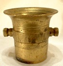 19th century Miniature pharmaceutical Brass Mortar
