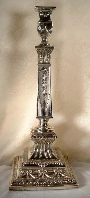 Imperial Russian-Polish Silver Candlestick 1900