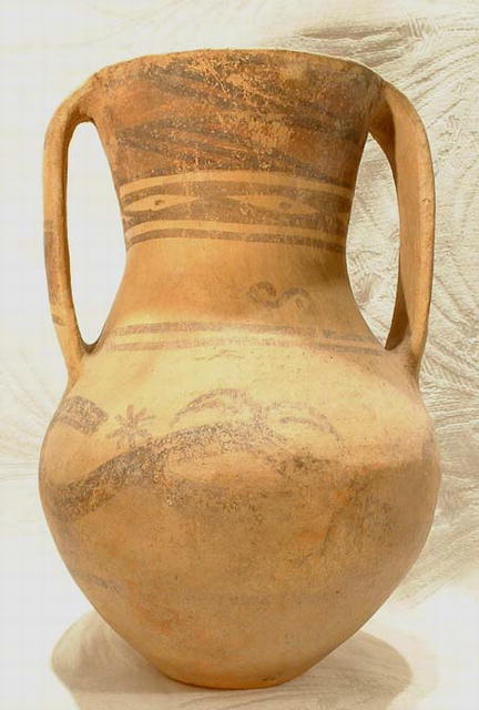 Antique Chinese Neolithic Pottery Amphora Majiayao culture