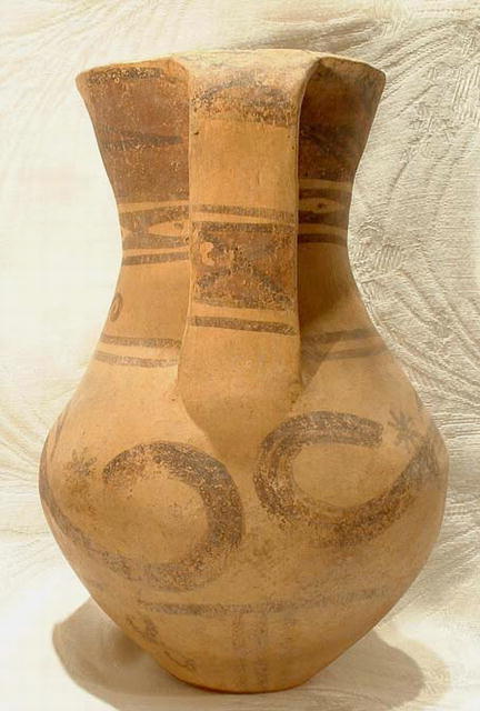 Antique Chinese Neolithic Pottery Amphora Majiayao culture