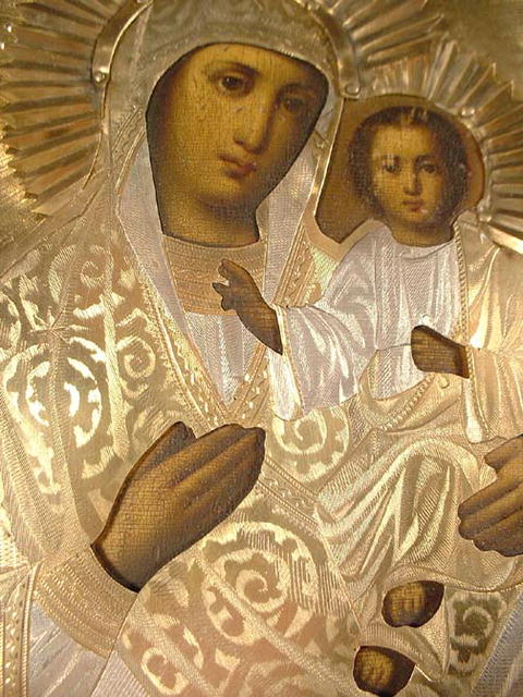 Antique Russian Silver Icon, 19th century