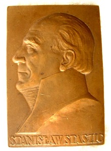 Polish Bronze Plaque of Staszic by J. Aumiller