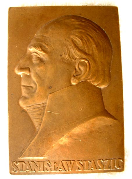 Polish Bronze Plaque of Staszic by J. Aumiller