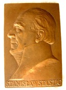 Polish Bronze Plaque of Staszic by J. Aumiller