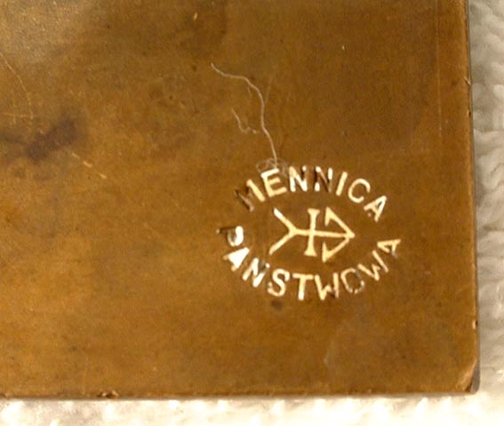 Polish Bronze Plaque of Staszic by J. Aumiller