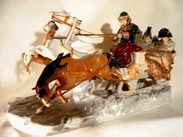 Porcelain Group of Napoleon Returning from Russia