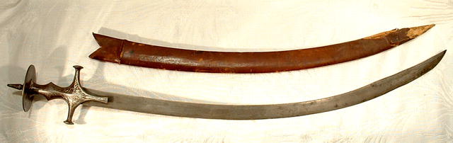 19th century Indian Damascus steel sword
