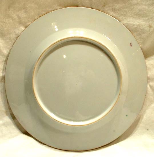 Chinese Rose Mandarin Plate Ching Qing Dynasty 19th c