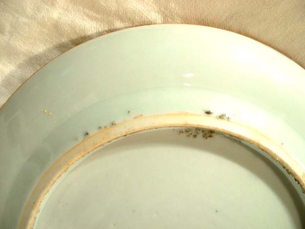Chinese Rose Mandarin Plate Ching Qing Dynasty 19th c