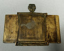 Antique Russian Bronze Triptych Icon, 17th c