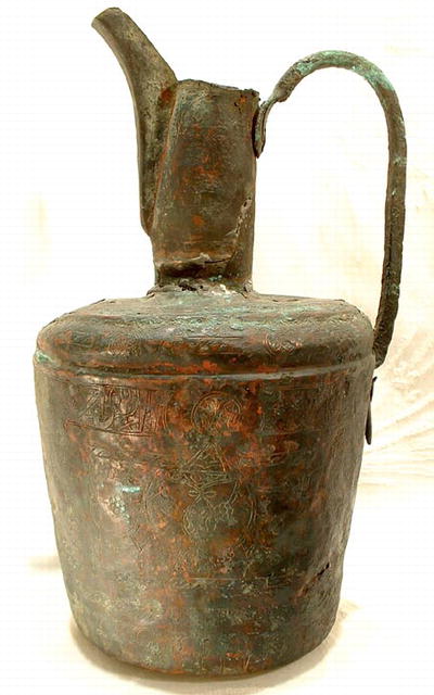 ANTIQUE SELJUK BRONZE EWER, 12th century