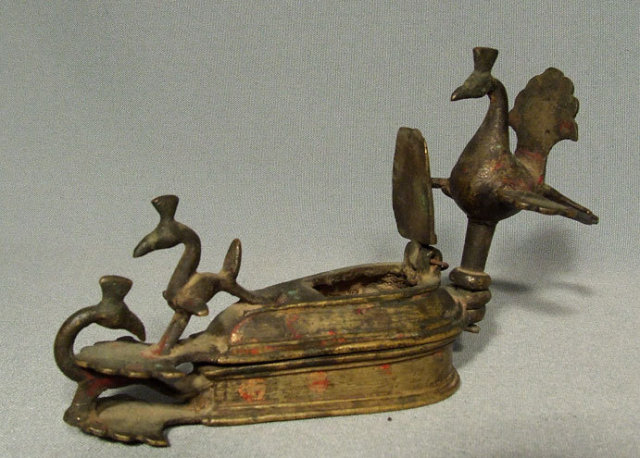 Antique Indian Bronze Cosmetic Container India