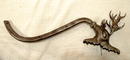 Antique 18th century Persian Qajar Dynasty steel dragon banner finial