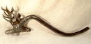 Antique 18th century Persian Qajar Dynasty steel dragon banner finial