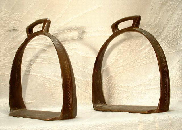 Antique Islamic Bronze Stirrups, 18th Century